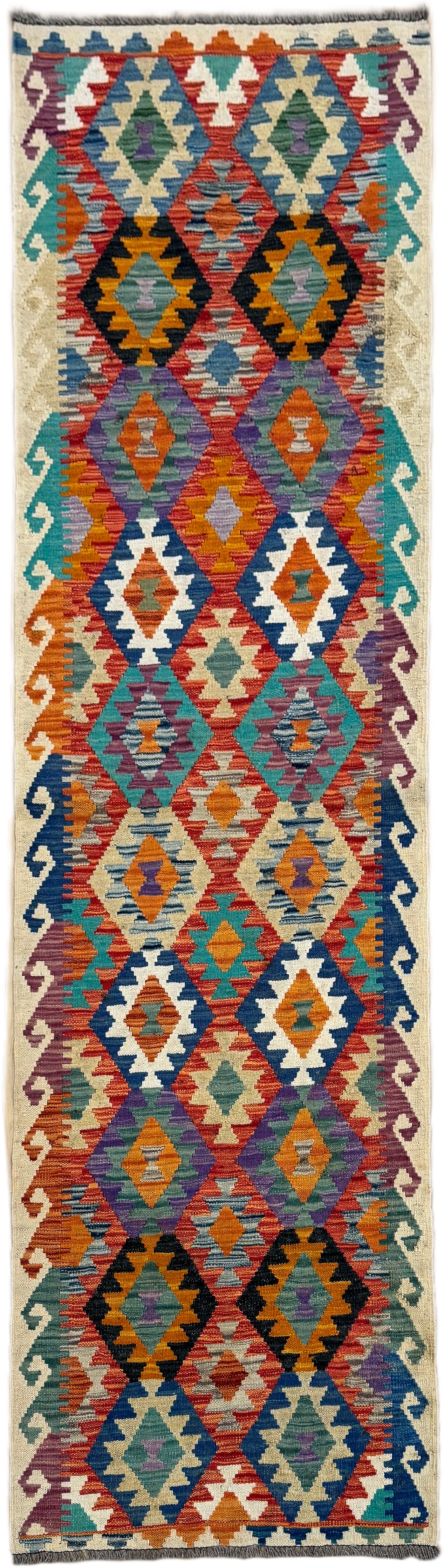 Chobi Kilim Rug - 282 cm x 80 cm