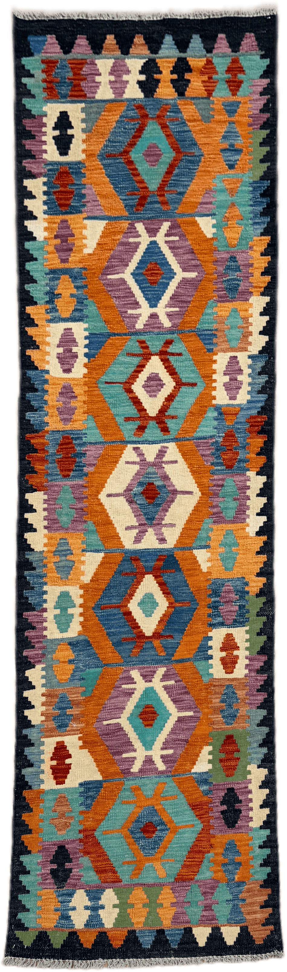 Chobi Kilim Rug - 277 cm x 82 cm