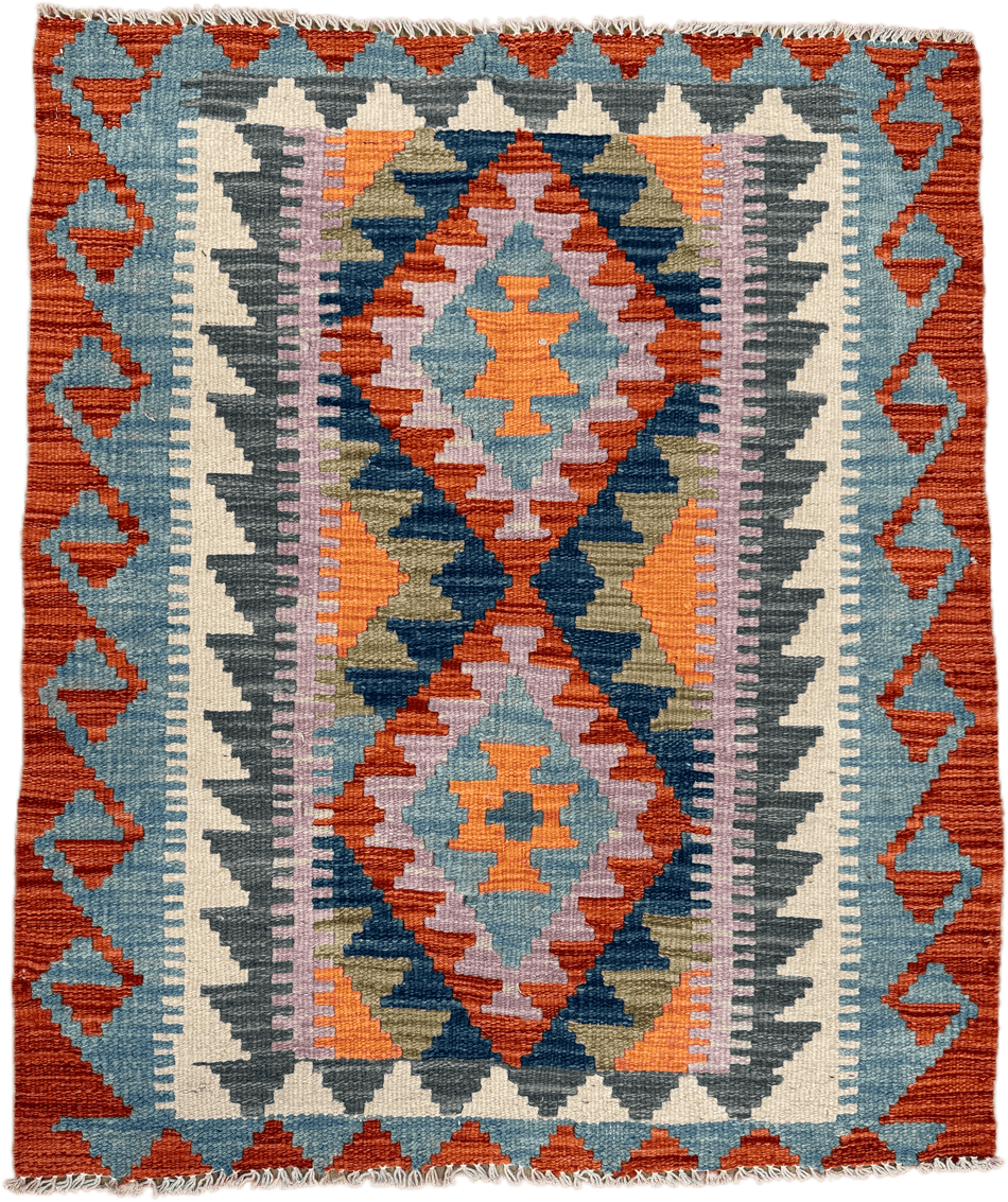 Chobi Kilim Rug - 95 cm x 81 cm