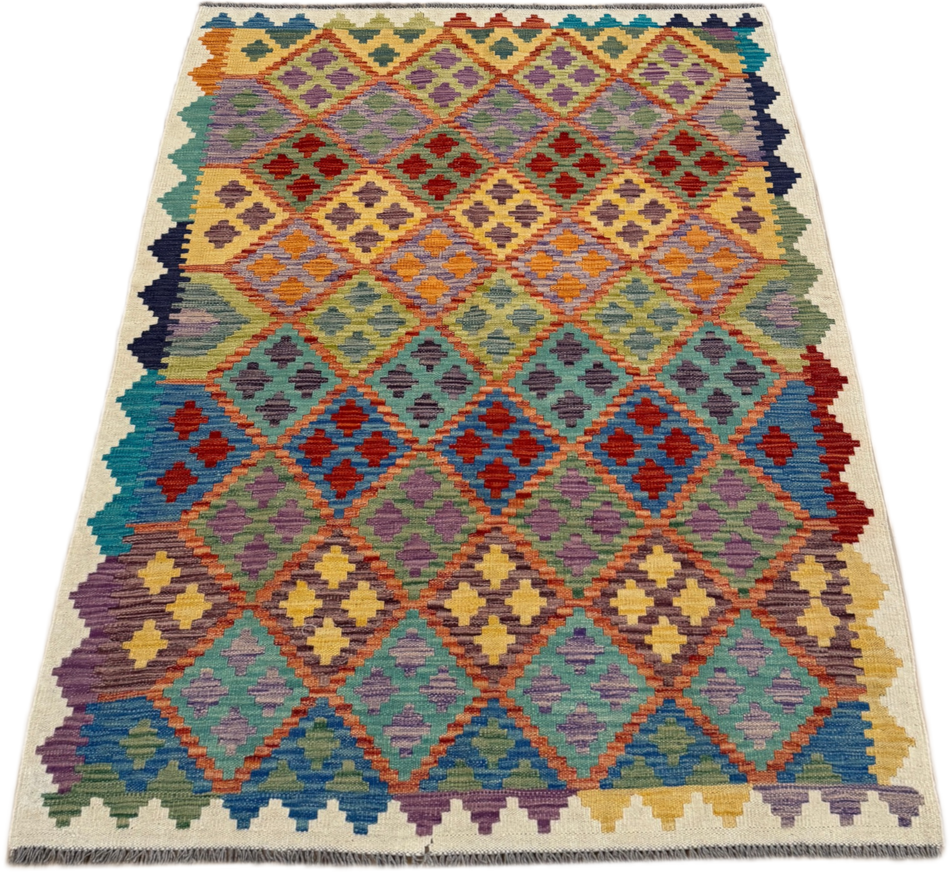 Chobi Kilim Rug - 182 cm x 124 cm