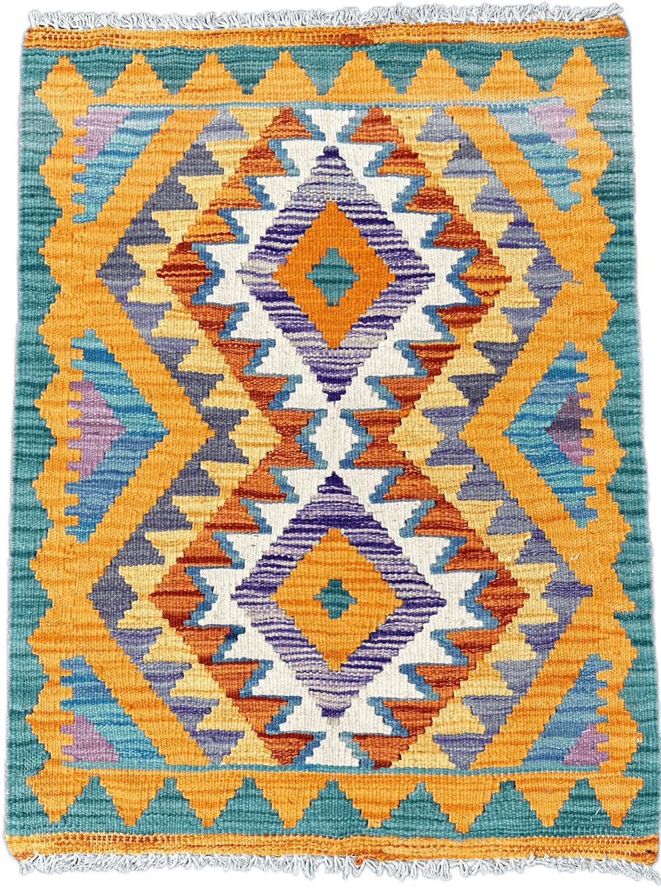 Chobi Kilim Rug - 81 cm x 60 cm