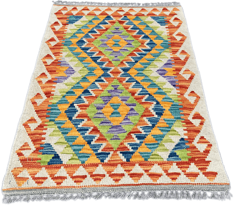 Chobi Kilim Rug - 87 cm x 60 cm