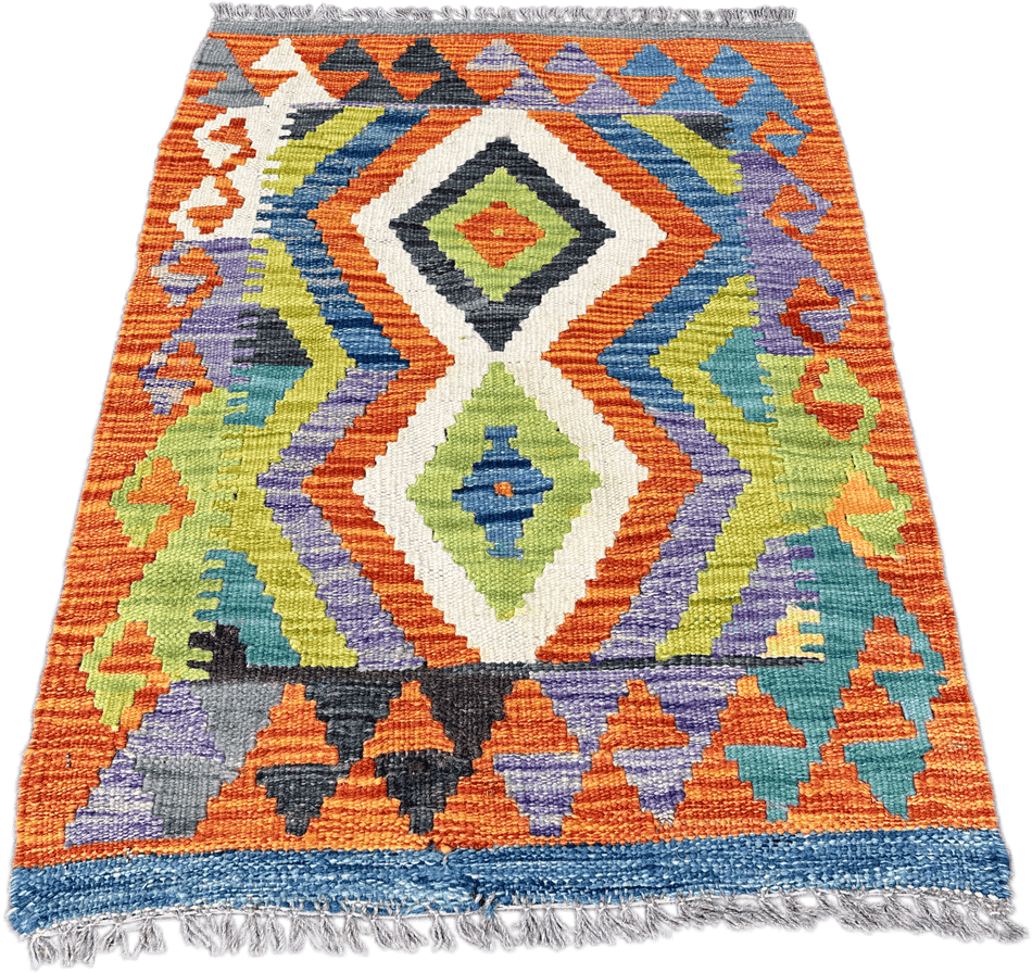 Chobi Kilim Rug - 85 cm x 56 cm