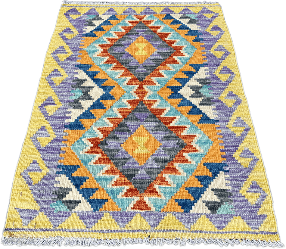 Chobi Kilim Rug - 88 cm x 61 cm