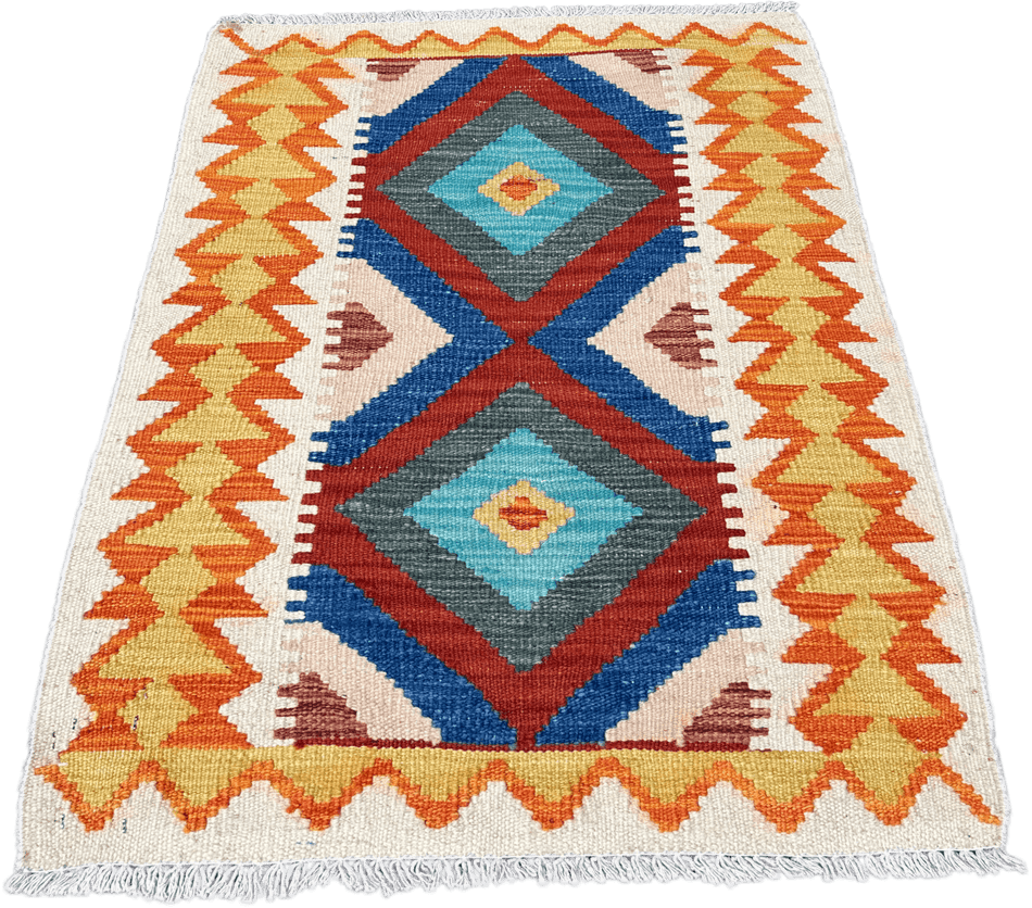 Chobi Kilim Rug - 89 cm x 65 cm
