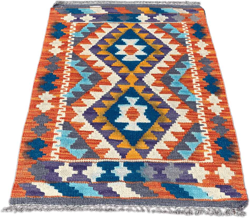 Chobi Kilim Rug - 84 cm x 60 cm