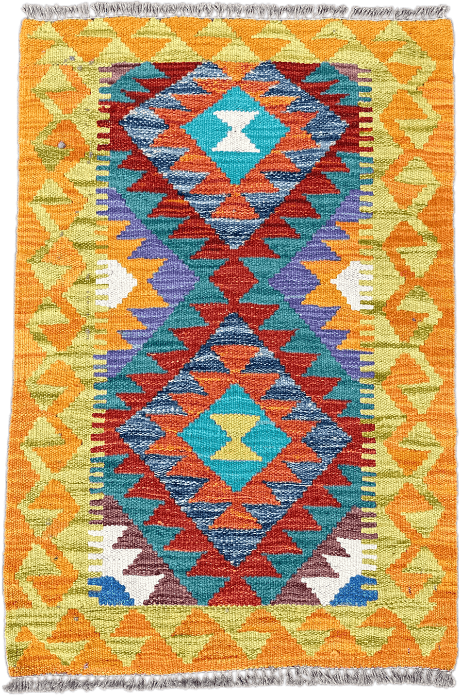 Chobi Kilim Rug - 87 cm x 58 cm