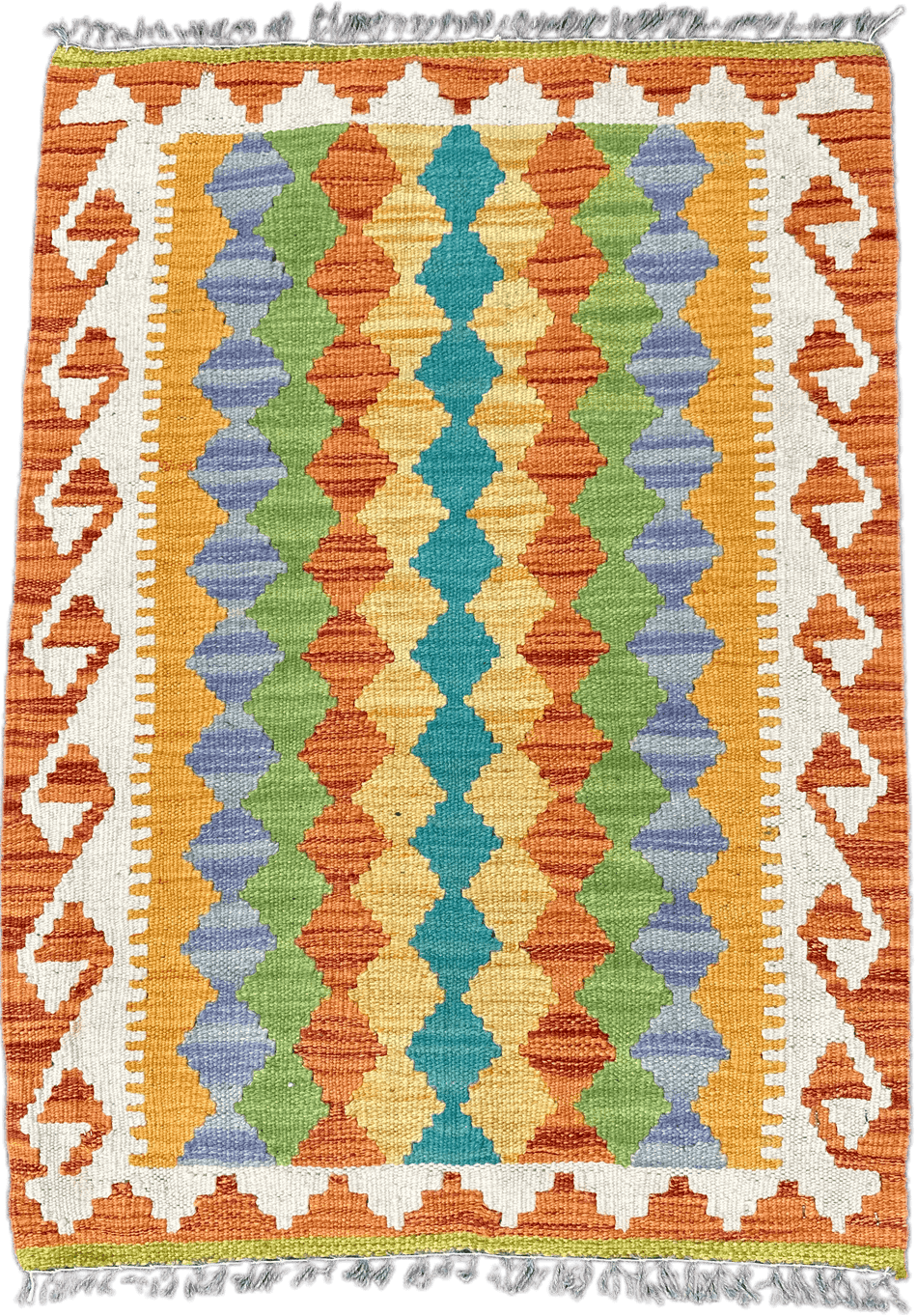 Chobi Kilim Rug - 88 cm x 63 cm