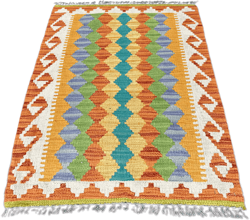 Chobi Kilim Rug - 88 cm x 63 cm