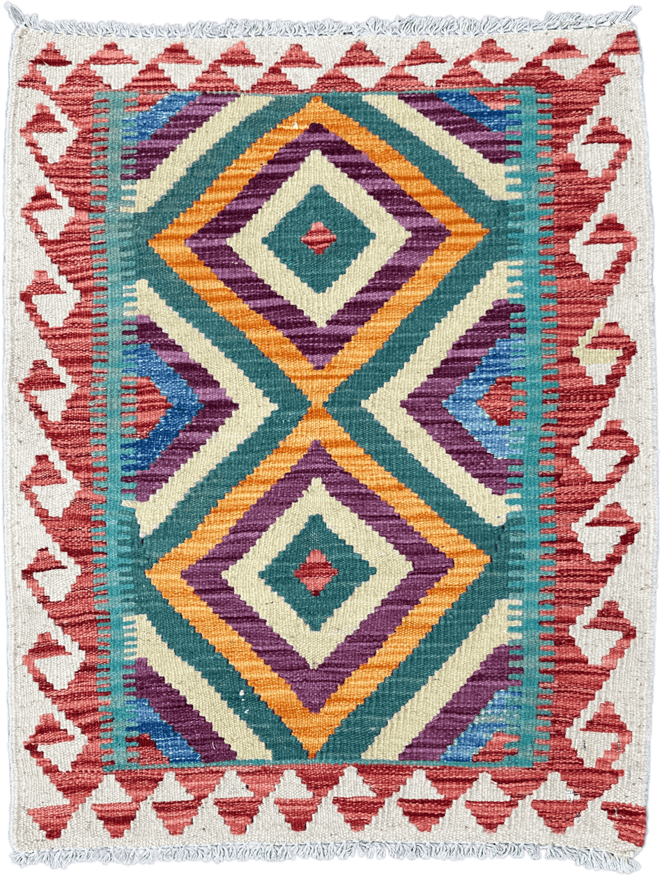 Chobi Kilim Rug - 86 cm x 65 cm