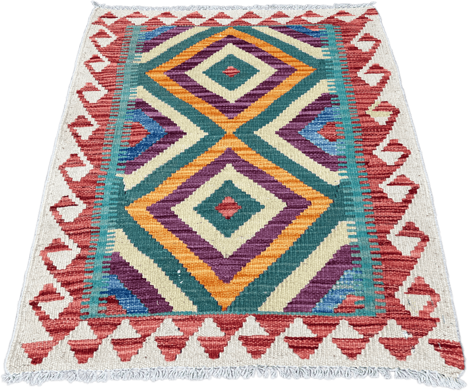 Chobi Kilim Rug - 86 cm x 65 cm
