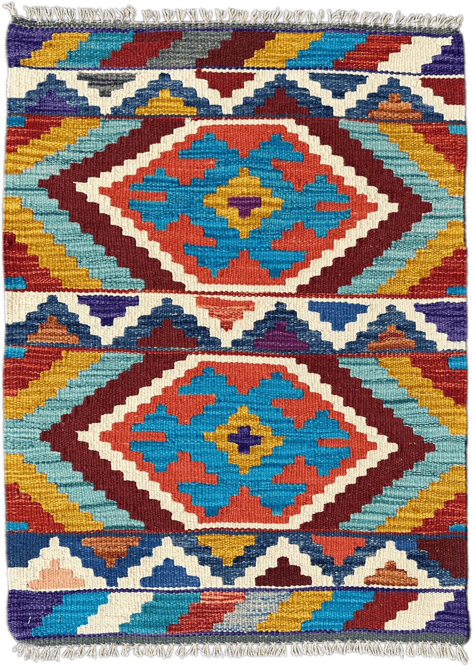 Chobi Kilim Rug - 84 cm x 62 cm