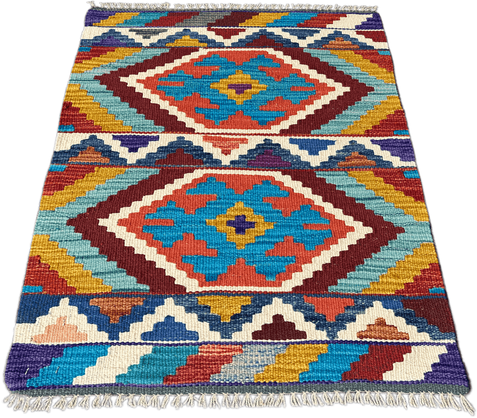 Chobi Kilim Rug - 84 cm x 62 cm