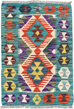 Chobi Kilim Rug - 90 cm x 62 cm