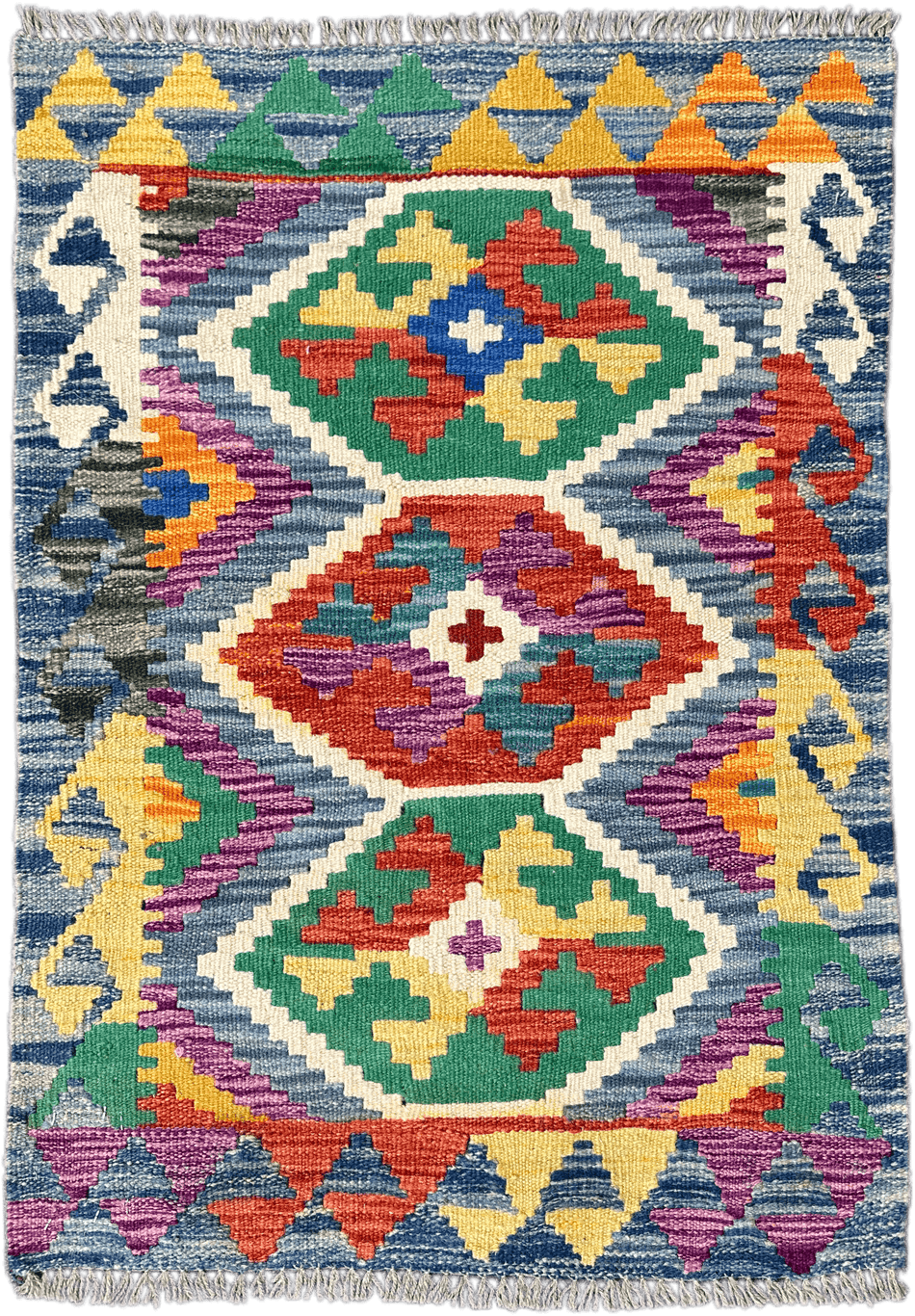 Chobi Kilim Rug - 89 cm x 63 cm