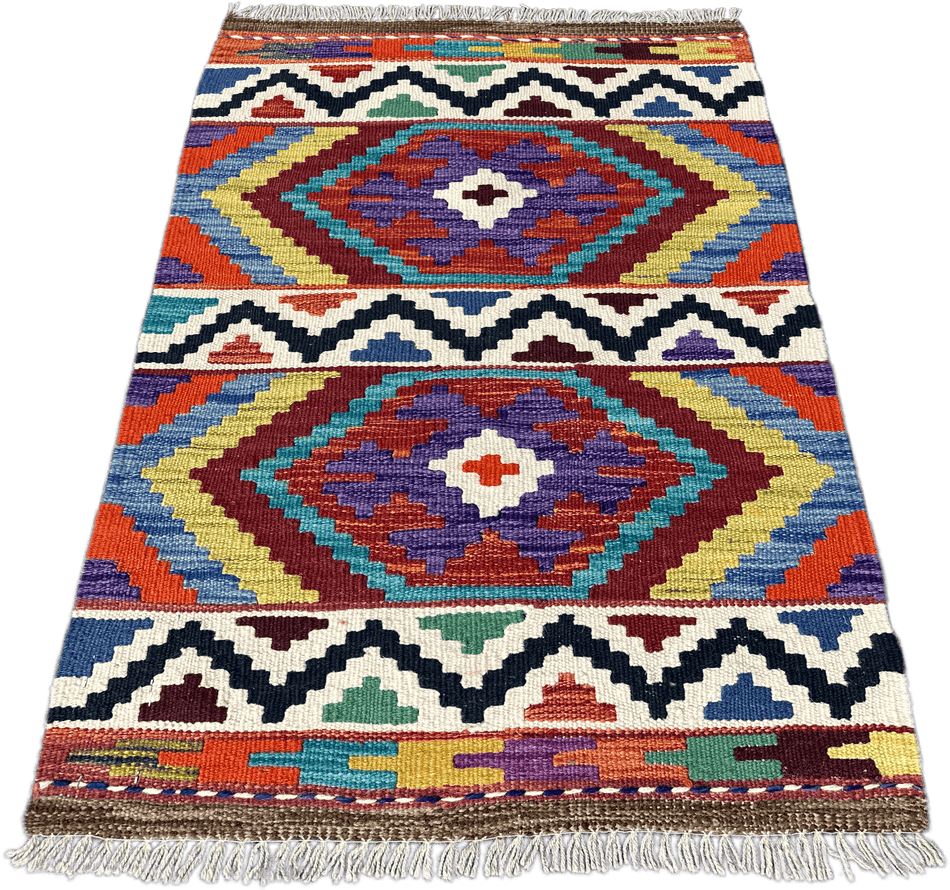 Chobi Kilim Rug - 92 cm x 60 cm