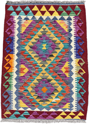 Chobi Kilim Rug - 96 cm x 70 cm