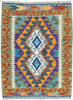 Chobi Kilim Rug - 89 cm x 68 cm