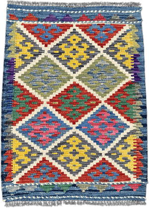 Chobi Kilim Rug - 84 cm x 63 cm