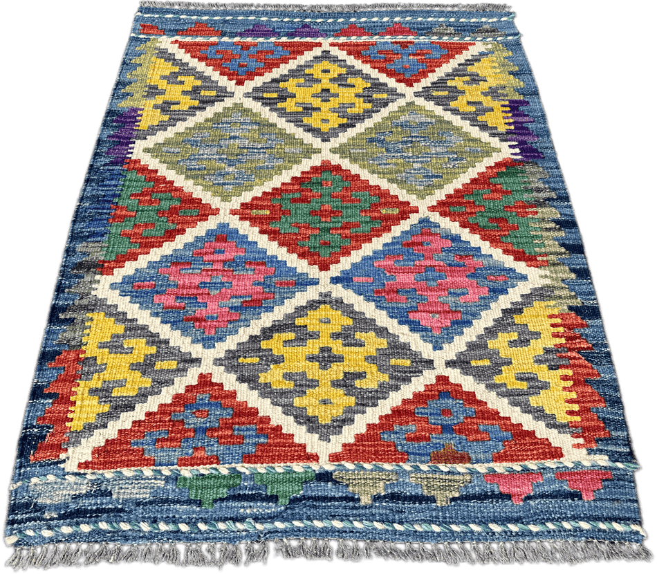 Chobi Kilim Rug - 84 cm x 63 cm