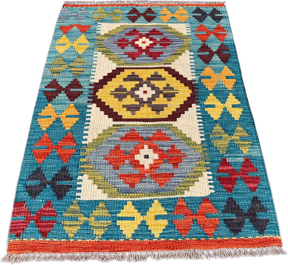 Chobi Kilim Rug - 91 cm x 61 cm