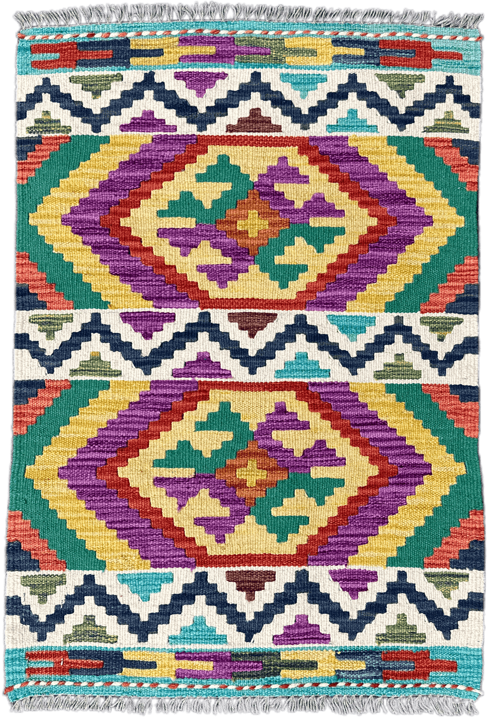 Chobi Kilim Rug - 85 cm x 59 cm