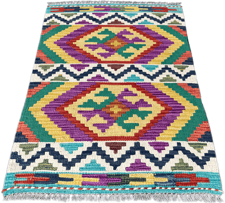 Chobi Kilim Rug - 85 cm x 59 cm