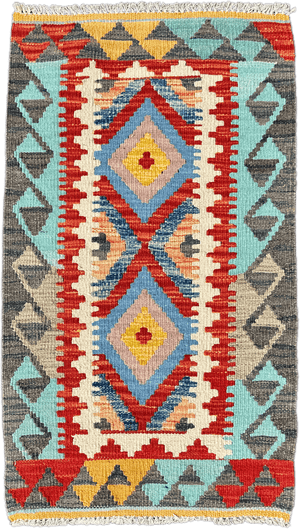 Chobi Kilim Rug - 96 cm x 56 cm