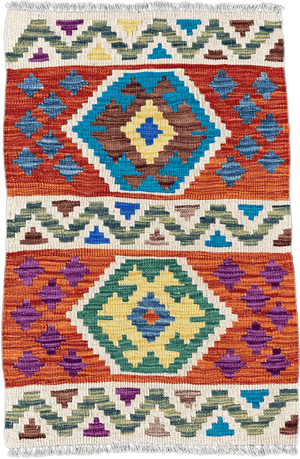 Chobi Kilim Rug - 91 cm x 60 cm
