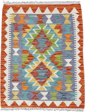 Chobi Kilim Rug - 80 cm x 63 cm