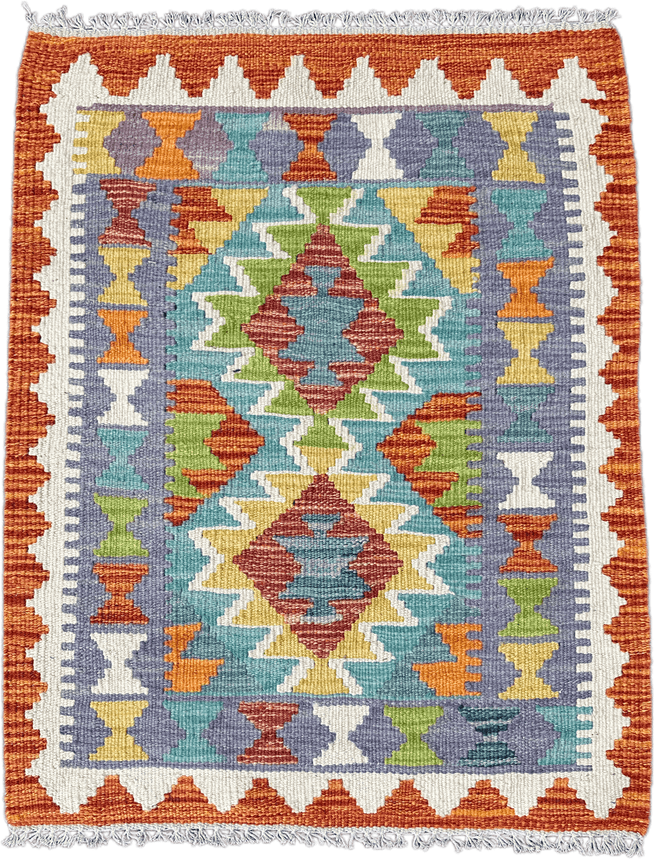 Chobi Kilim Rug - 80 cm x 63 cm