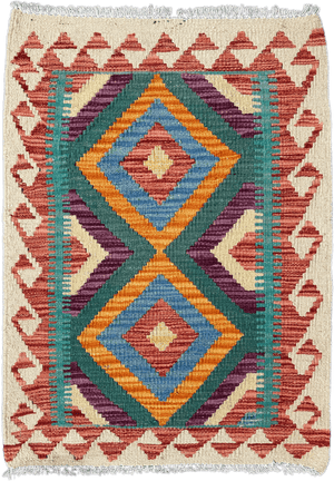 Chobi Kilim Rug - 87 cm x 60 cm