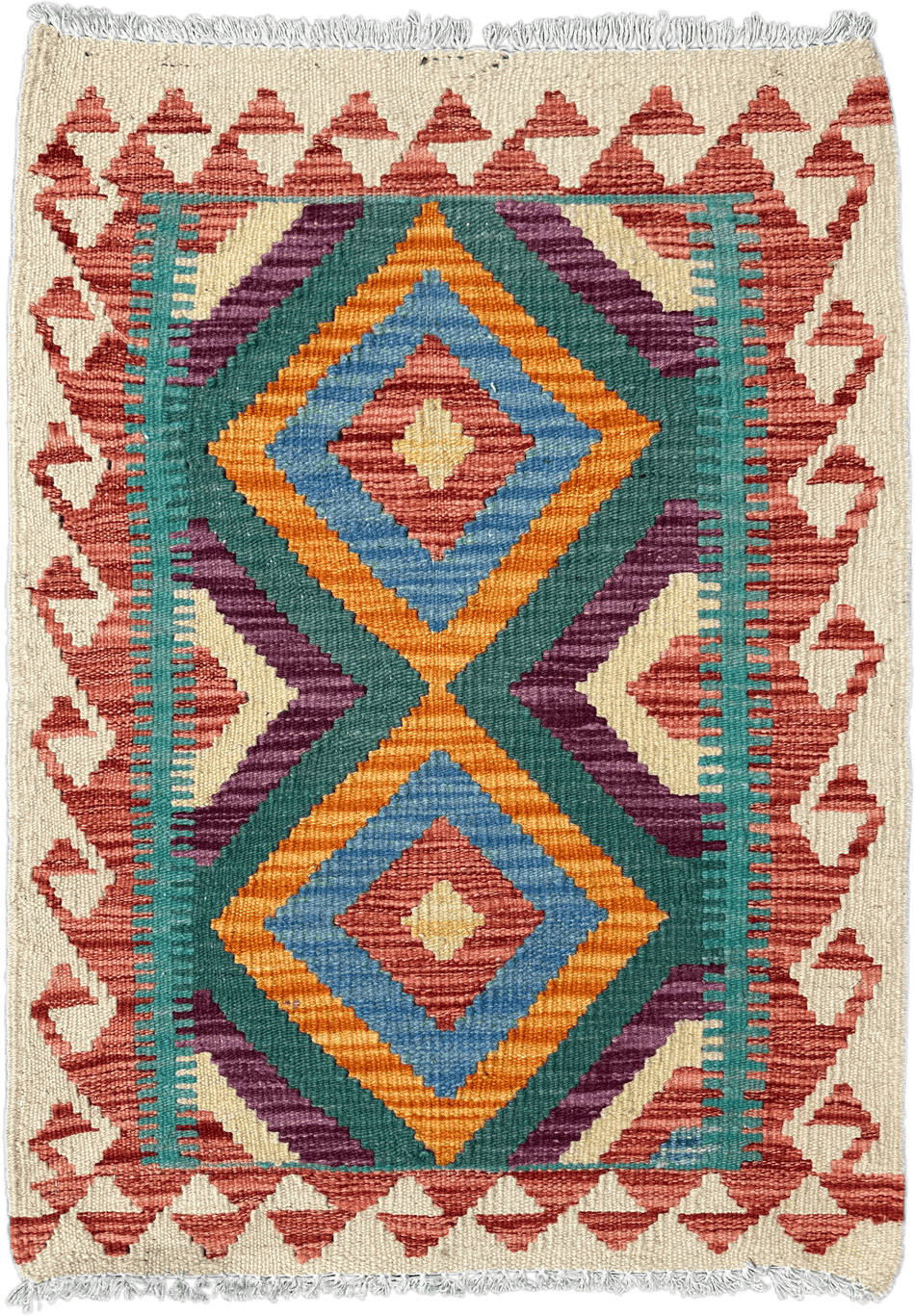 Chobi Kilim Rug - 87 cm x 60 cm