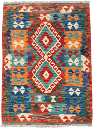 Chobi Kilim Rug - 124 cm x 94 cm