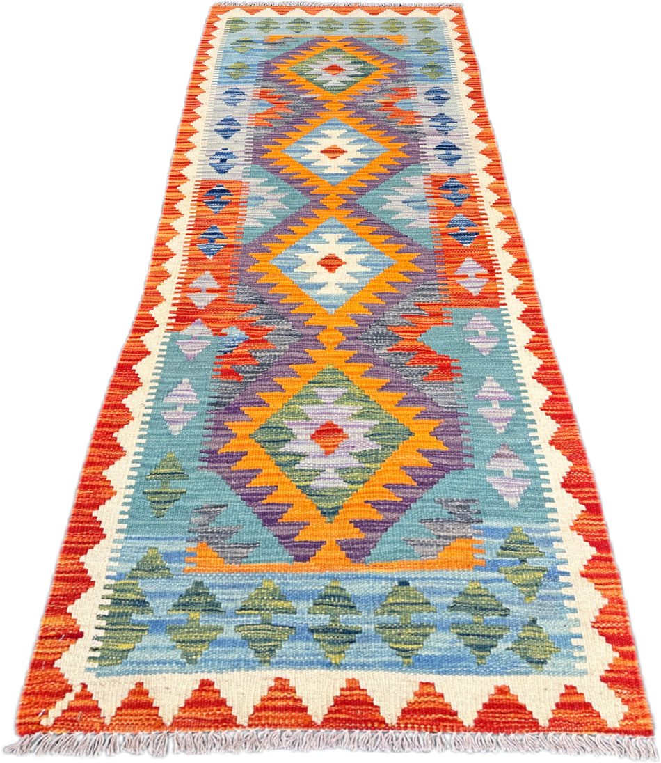 Chobi Kilim Rug - 200 cm x 67 cm