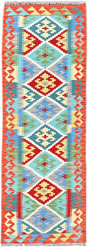 Chobi Kilim Rug - 196 cm x 70 cm