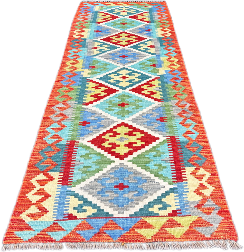 Chobi Kilim Rug - 196 cm x 70 cm