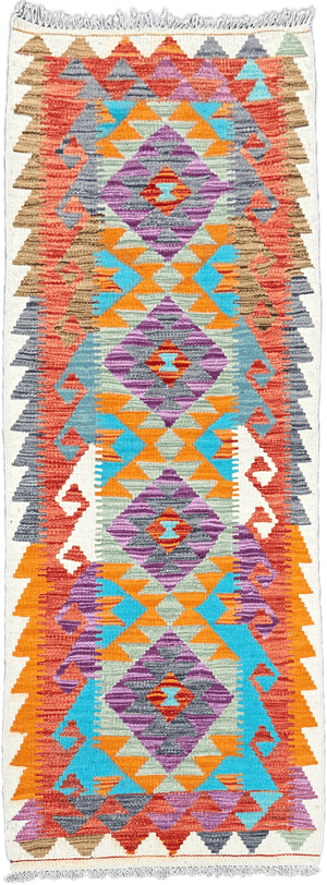Chobi Kilim Rug - 192 cm x 71 cm