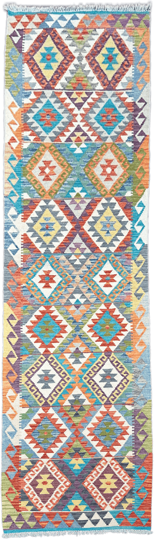 Chobi Kilim Rug - 287 cm x 82 cm