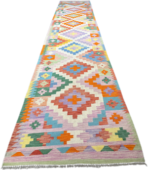 Chobi Kilim Rug - 496 cm x 96 cm