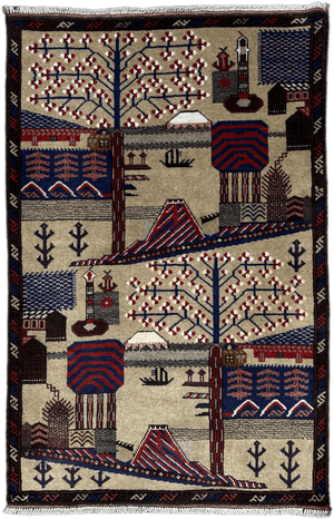 Baluchi Picture Rug - 130 cm x 87 cm