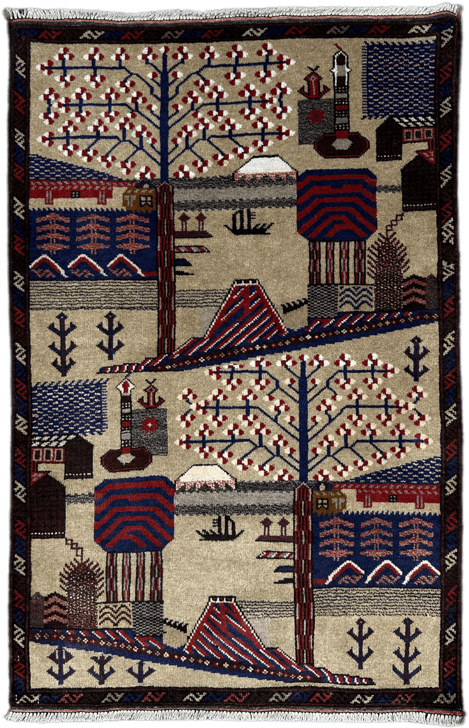 Baluchi Picture Rug - 130 cm x 87 cm