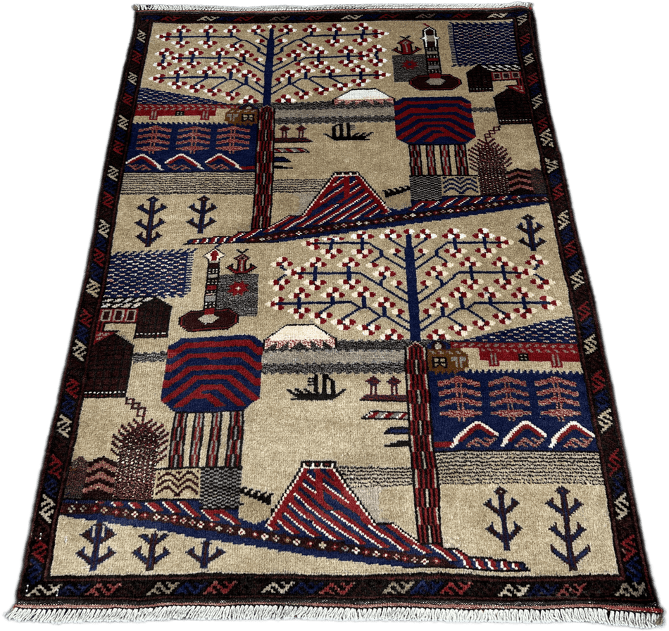 Baluchi Picture Rug - 130 cm x 87 cm