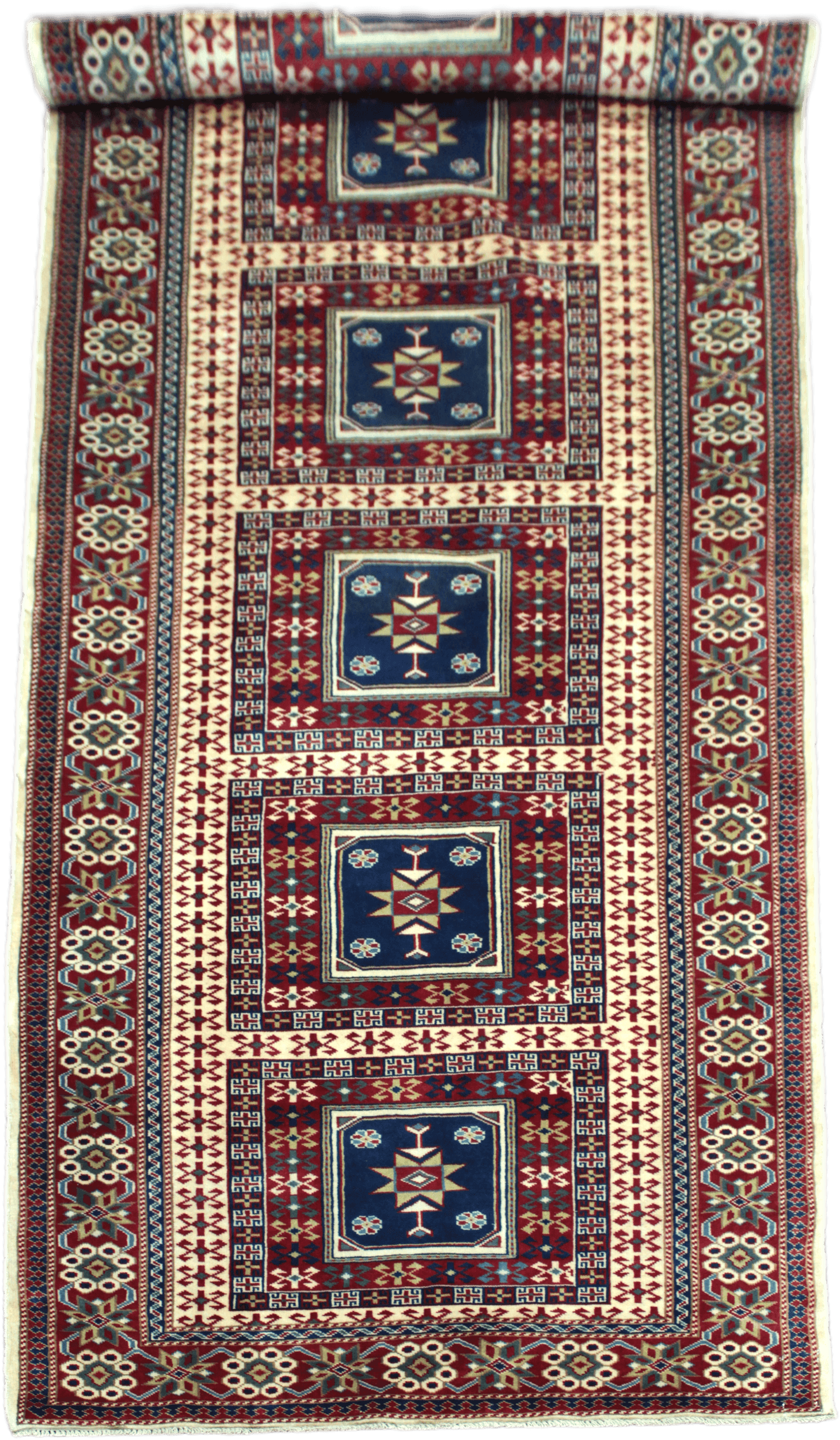 Shirvan Hand-Knotted Oriental Persian Rug - Wool - 304 cm x 105 cm ...