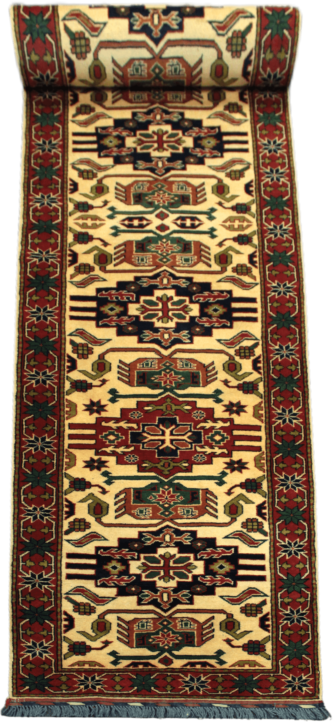 Karghai Hand-Knotted Oriental Persian Rug - Wool - 531 cm x 83 cm ...