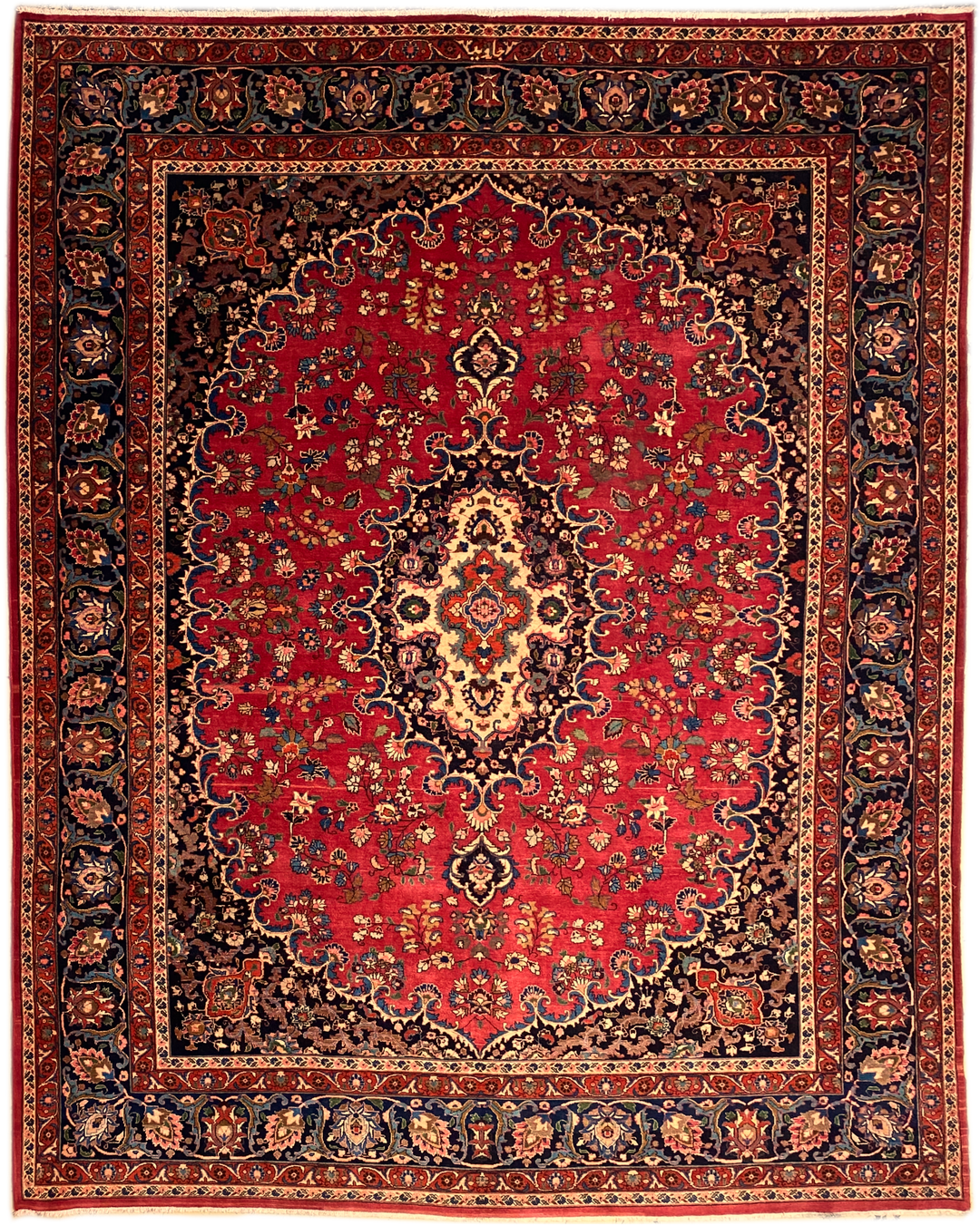 Mashad Hand-Knotted Oriental Persian Rug - Wool - 385 cm x 300 cm ...