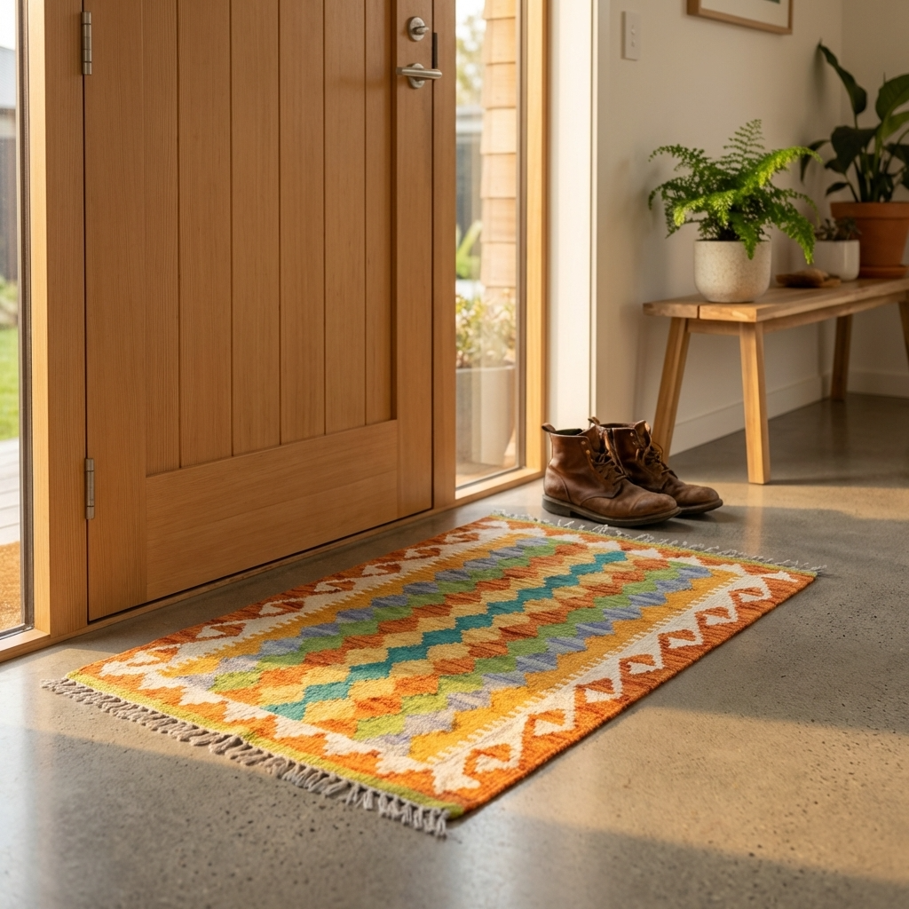 Chobi Kilim Rug - 88 cm x 63 cm