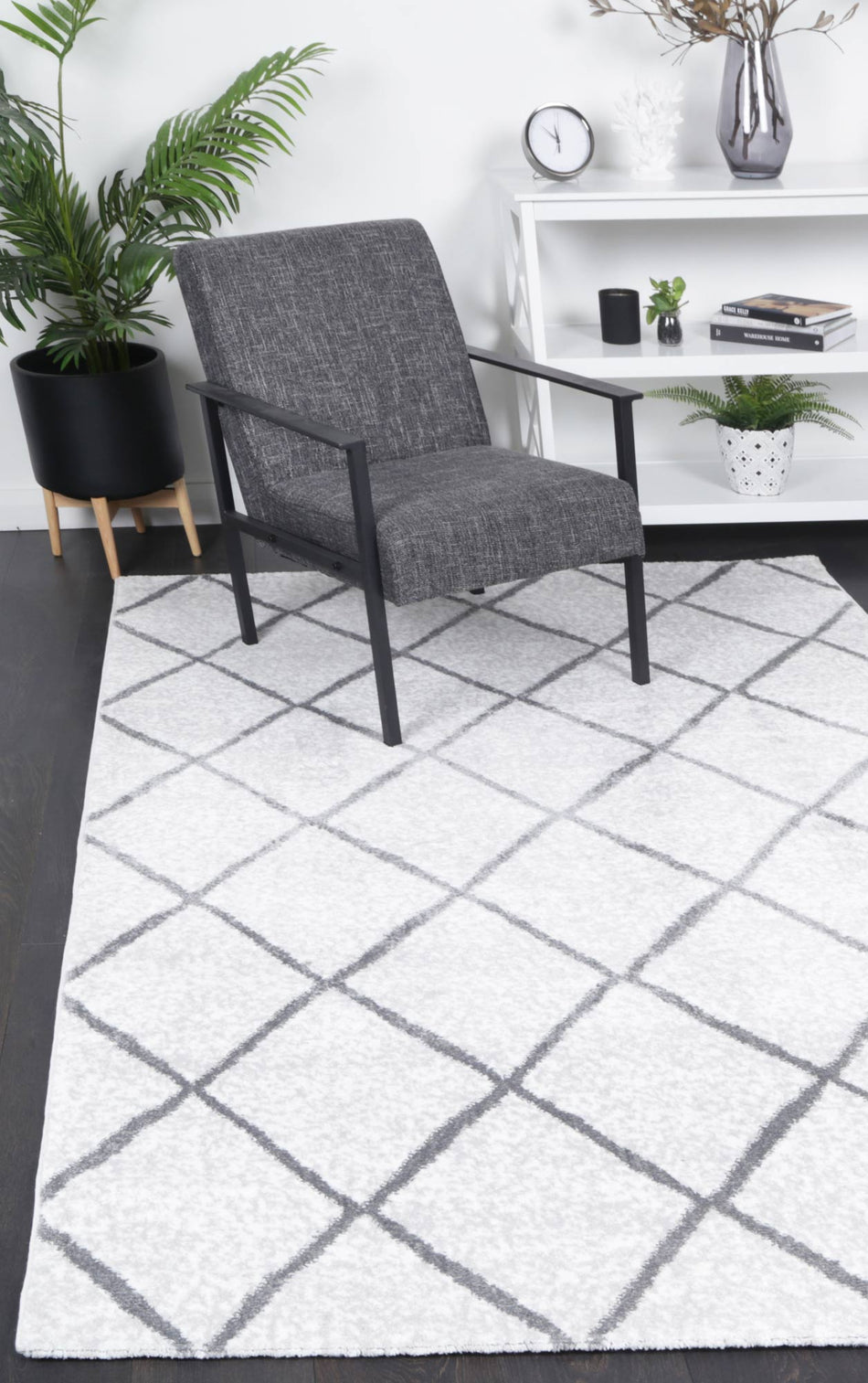 Kimberley 1 Trellis Silver Rug