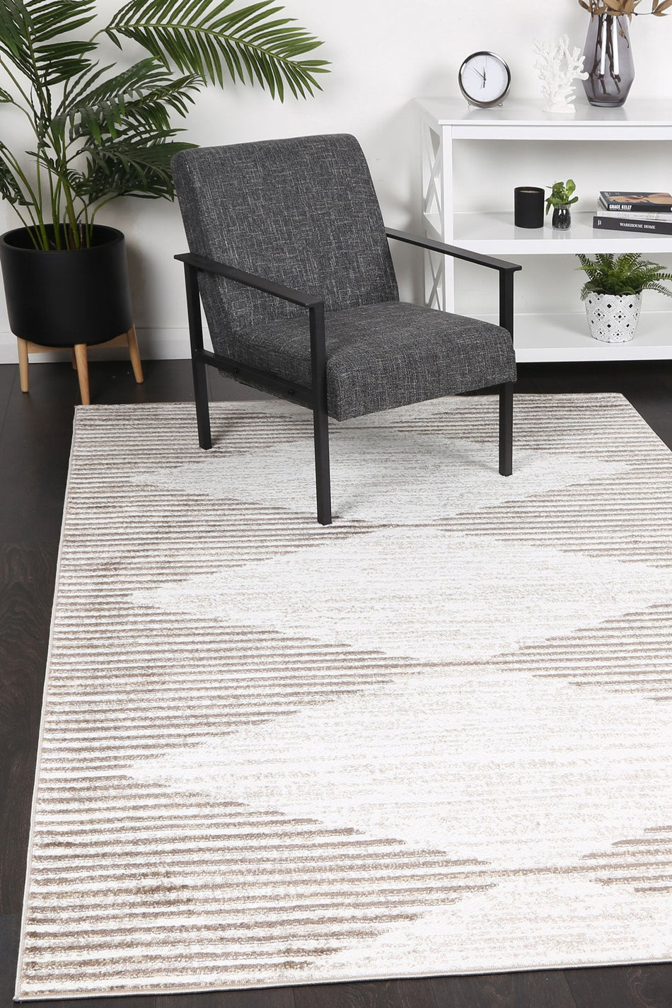 Kimberley 3 Diamond Latte Rug