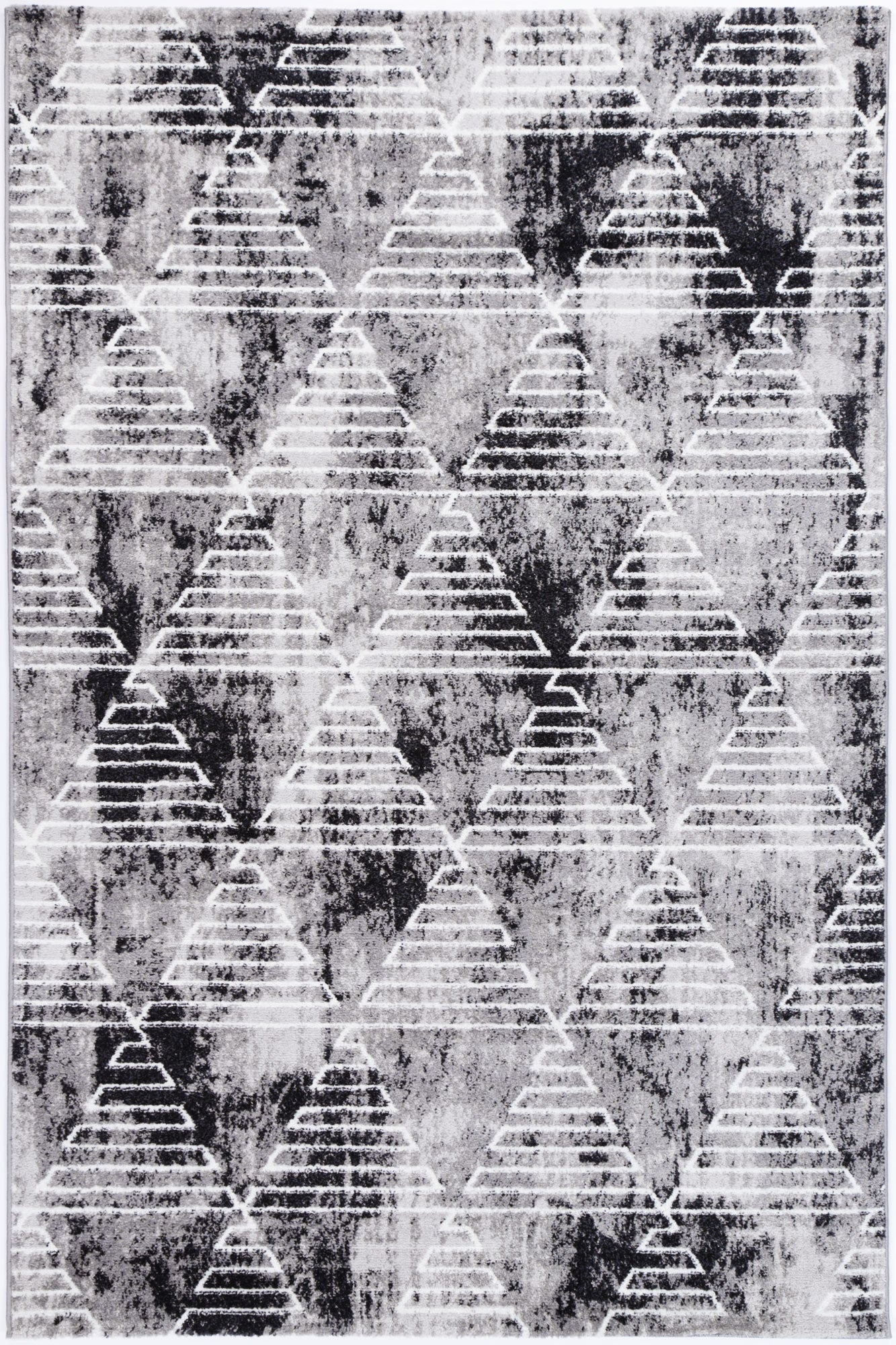 Matrix Geometric Grey Designer Rug (4 Grey) – Persian Rug Gallery